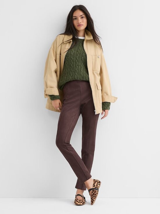 LOFT Pants - LOFT Faux Suede Leggings NWOT
